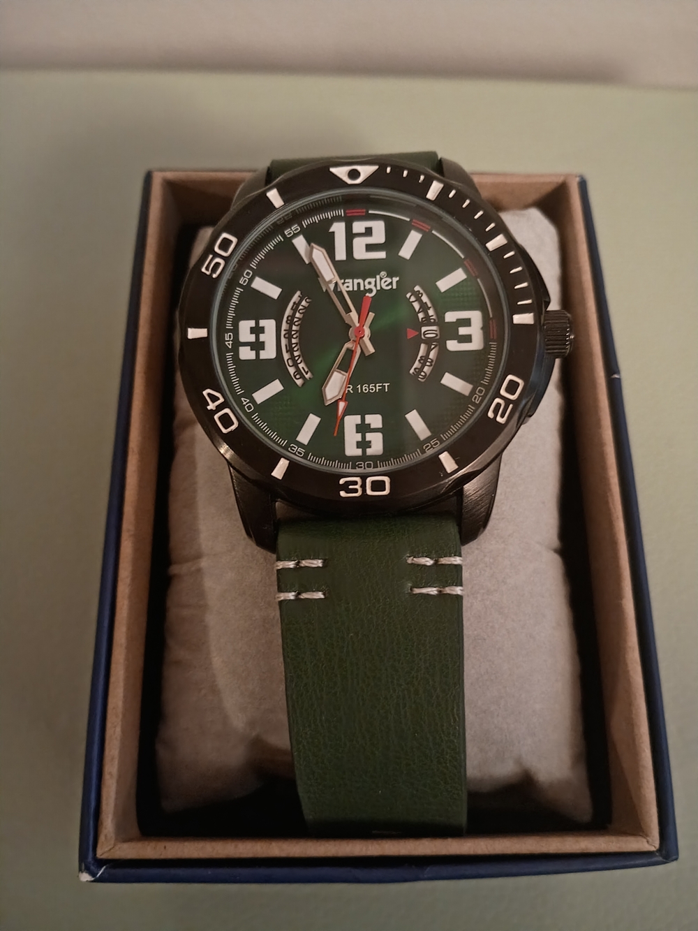 Wrangler Men's Green Dial and Strap Stainless Sport Watch